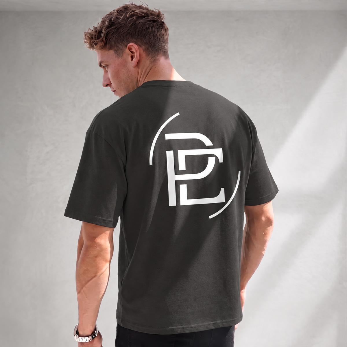 Oversized T Shirt - Merged Logo - Vintage Black