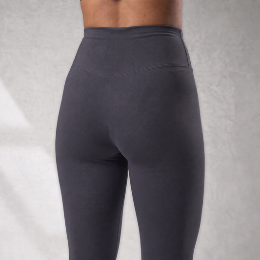 Women’s Cross Waist Seamless Leggings - Charcoal