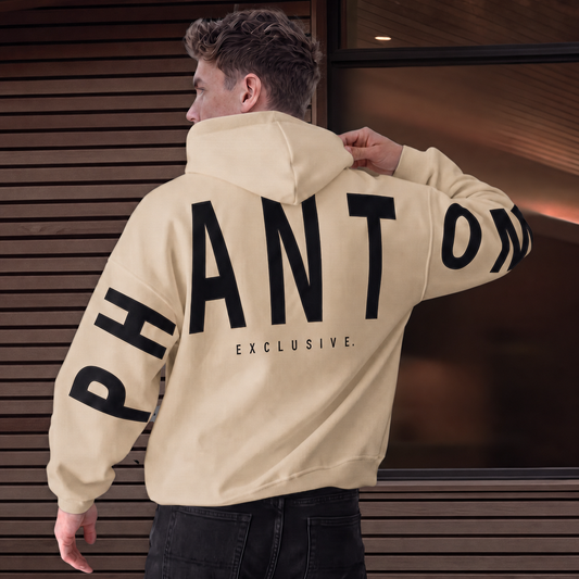 Oversized Cotton Hoodie - Beige