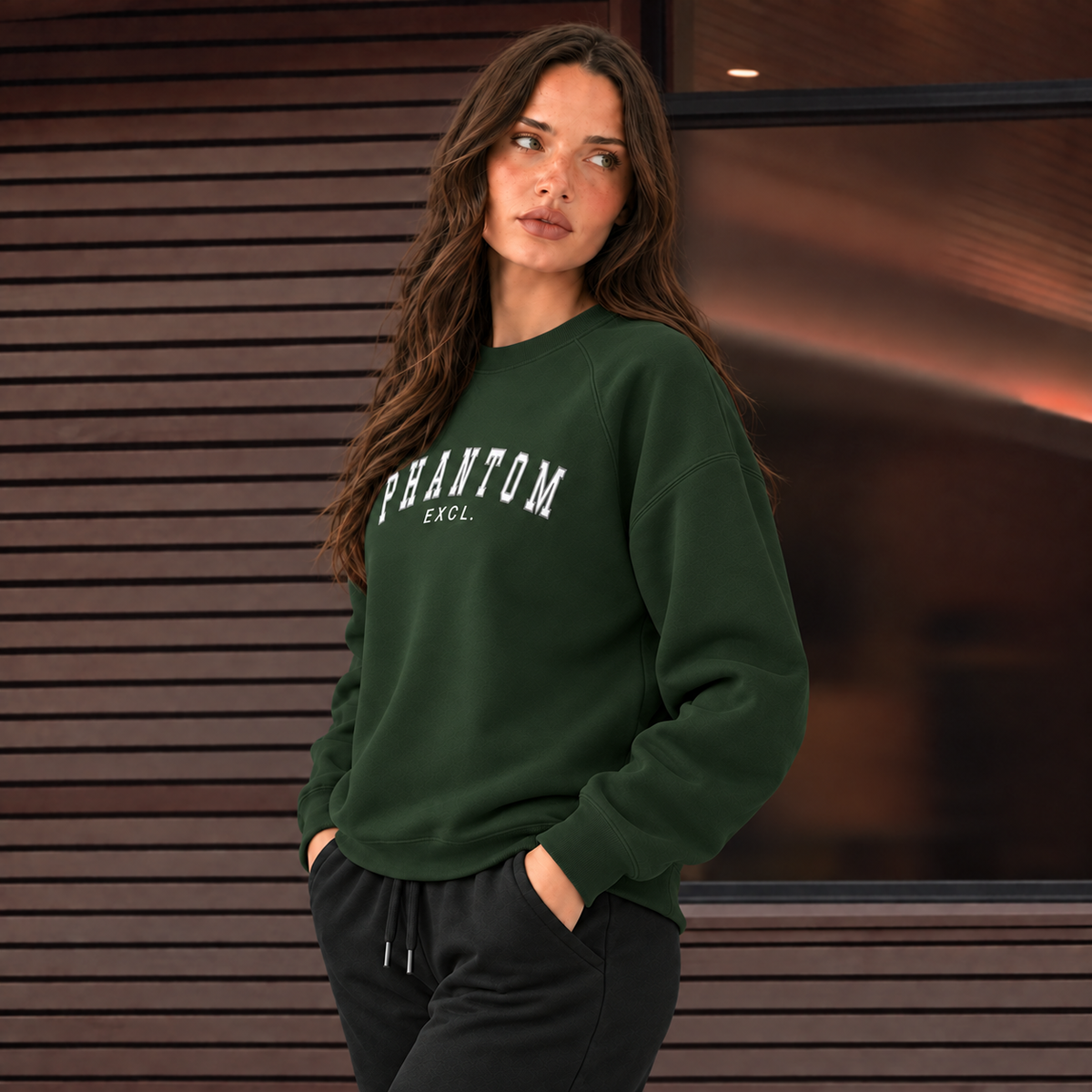 Varsity Text Jumper - Bottle Green