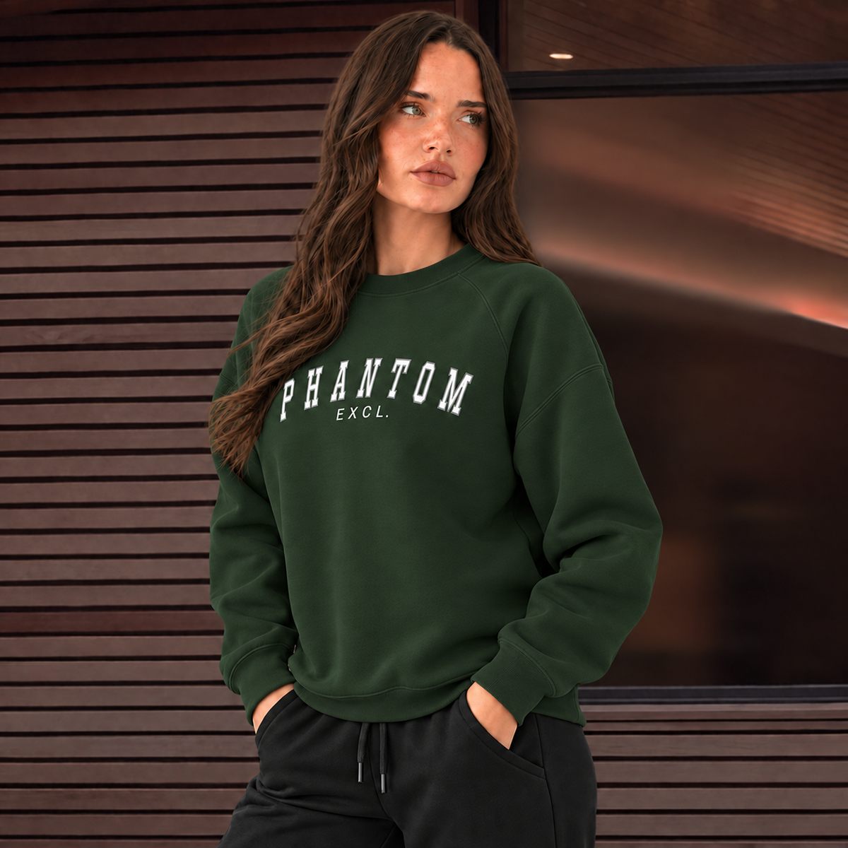 Varsity Text Jumper - Bottle Green