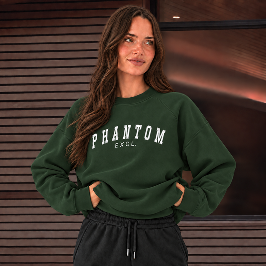 Varsity Text Jumper - Bottle Green