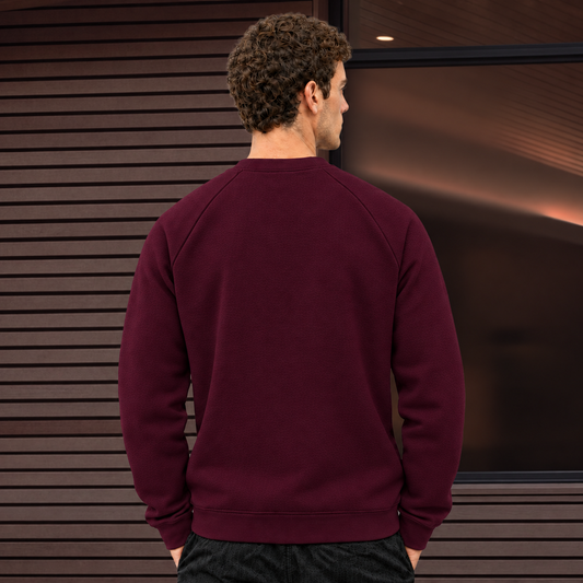 Heavyweight Cotton Blend Jumper - Burgundy
