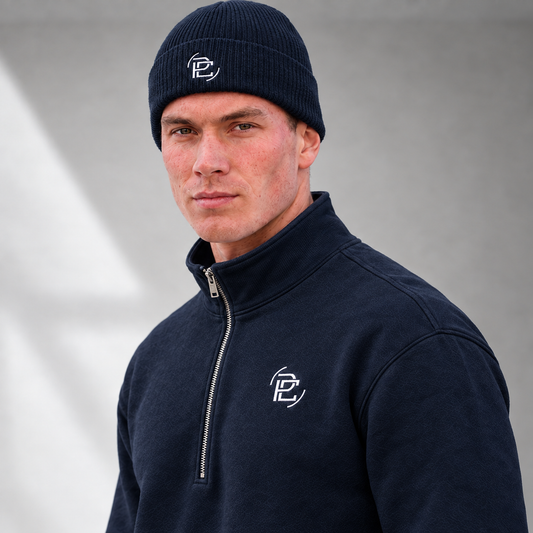 Organic Cotton Beanie - Navy