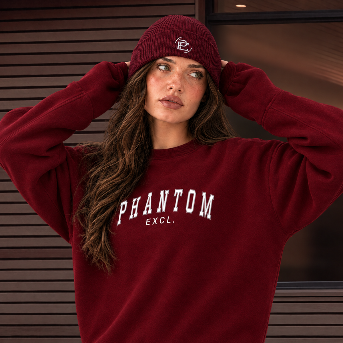 Organic Cotton Beanie - Burgundy