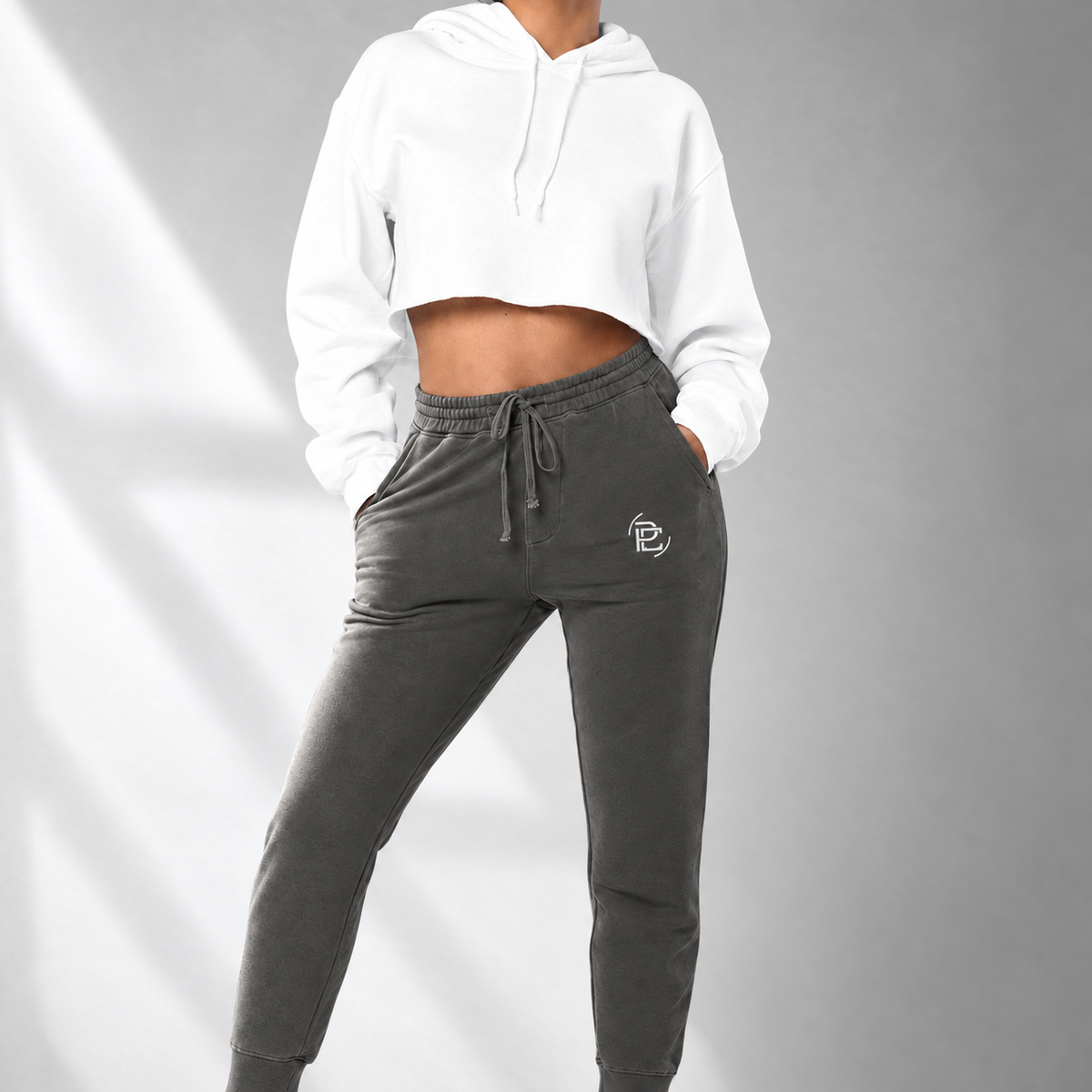 Cotton Blend Joggers - Pigment Black