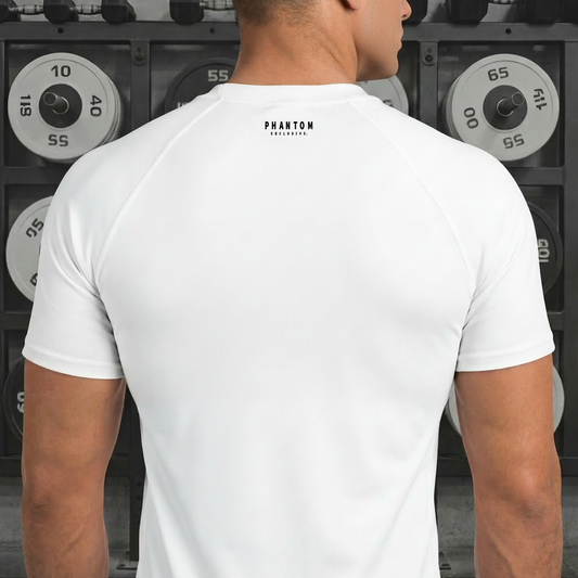 Muscle Fit Gym Top - Acronym Design - Black Text