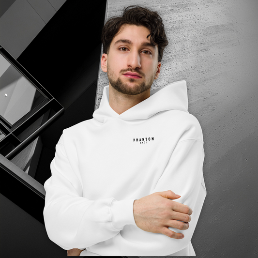 Oversized Essential Hoodie - White & Black