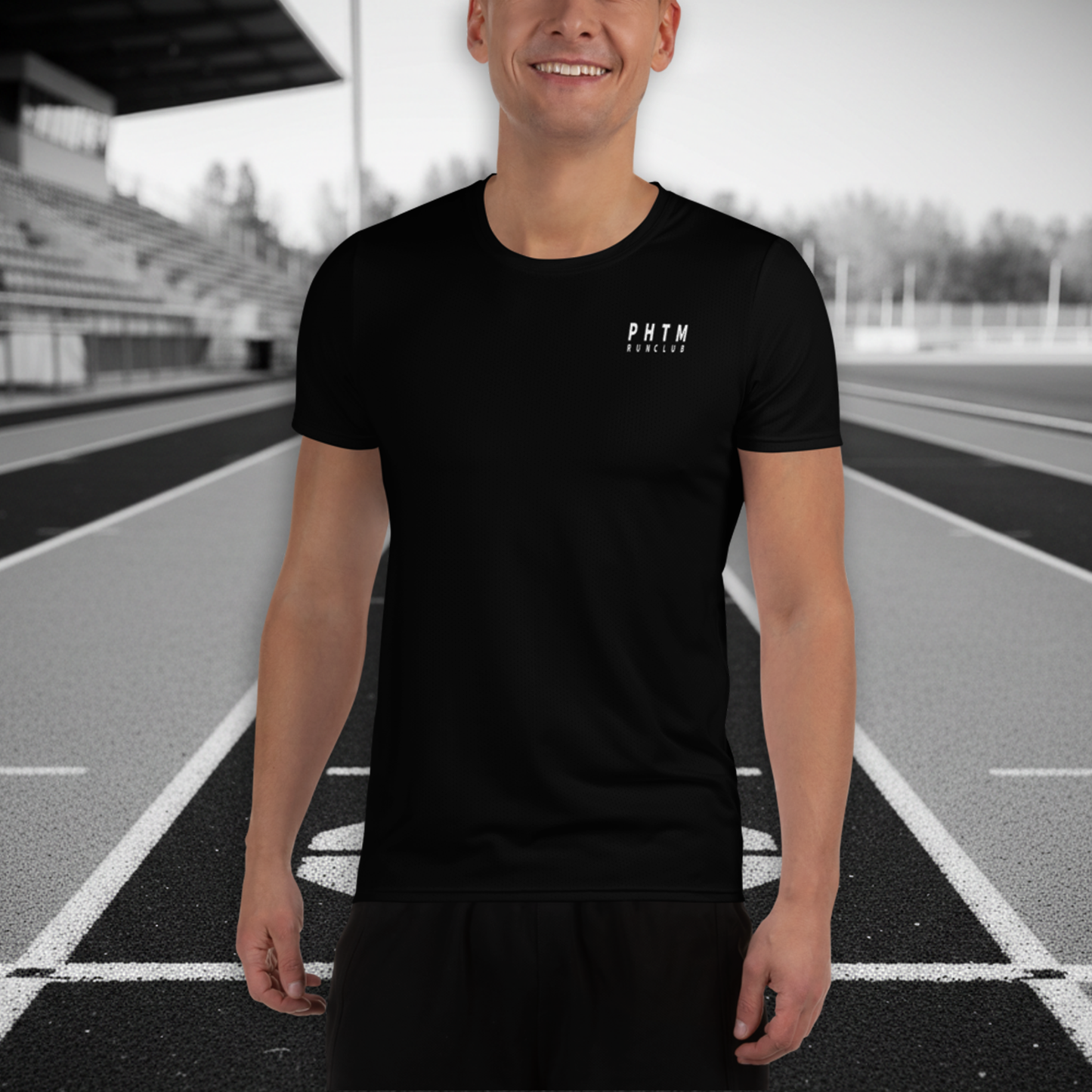 Run Club Athletic T Shirt - Black