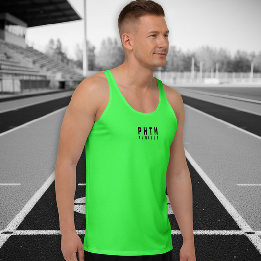 Run Club - Active Tank Top - Neon Green