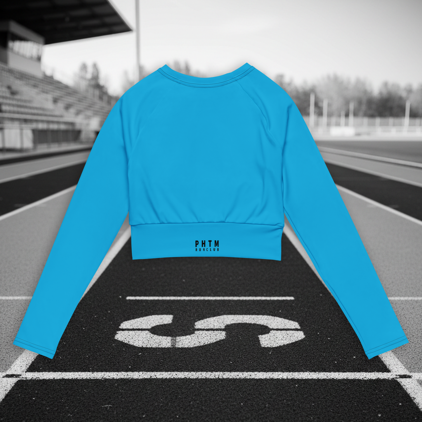 Run Club - Women's Long Sleeve Active Jumper - Atomic Blue
