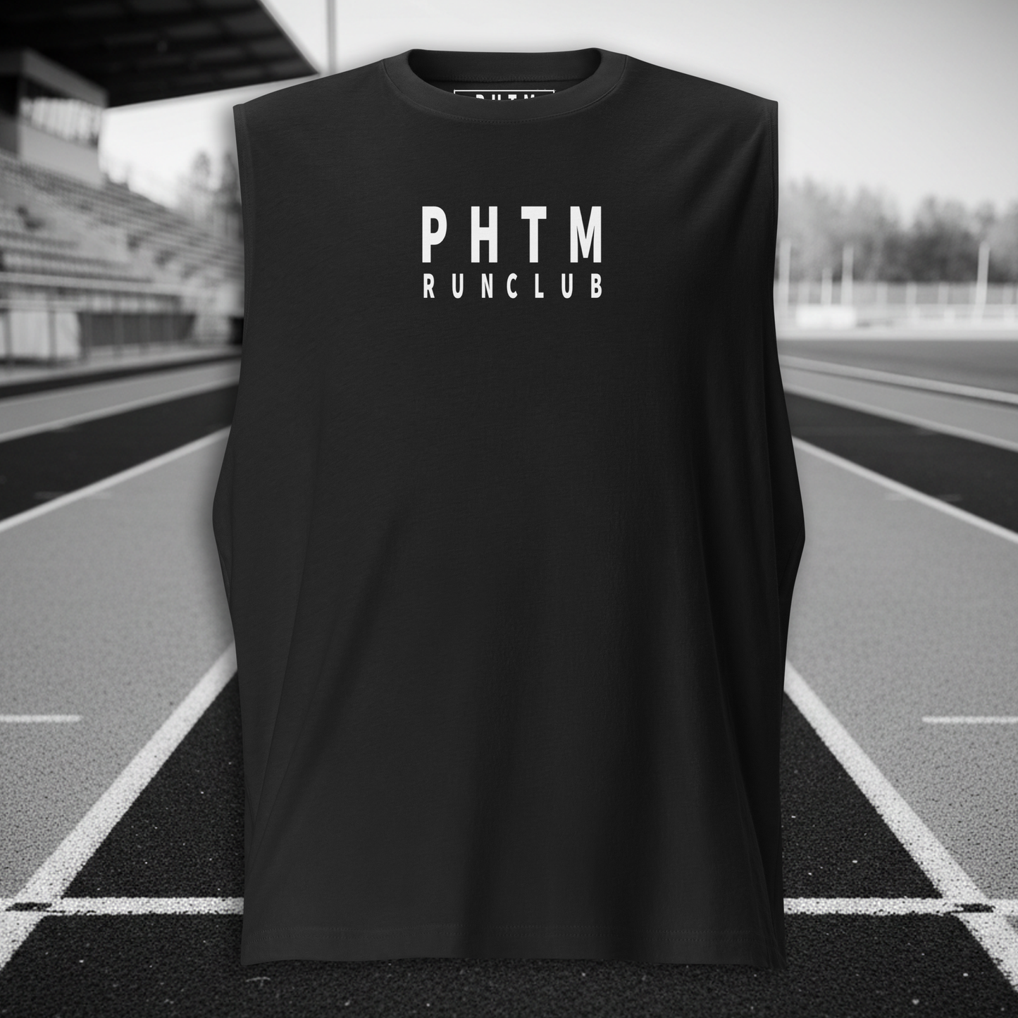 Run Club Athletic Tank Top - Black & White