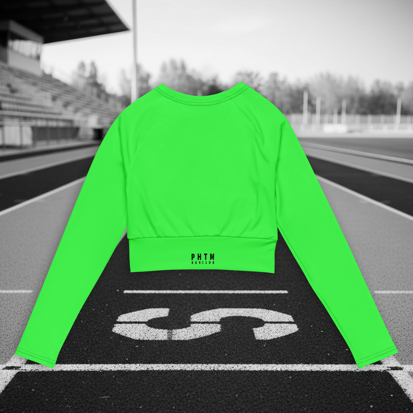 Run Club - Women's Long Sleeve Active Jumper - Neon Green