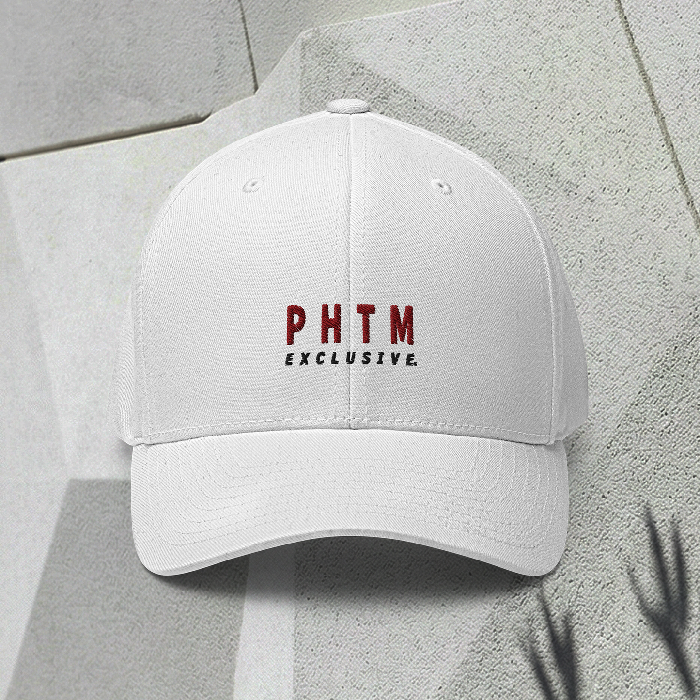 Structured Cap - Acronym Design - White - Burgundy Text