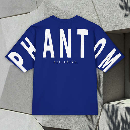 Oversized Large Text T Shirt - Dark Blue