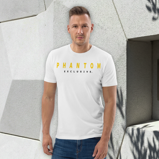 Modern Fitted T Shirt - White - Gold Text