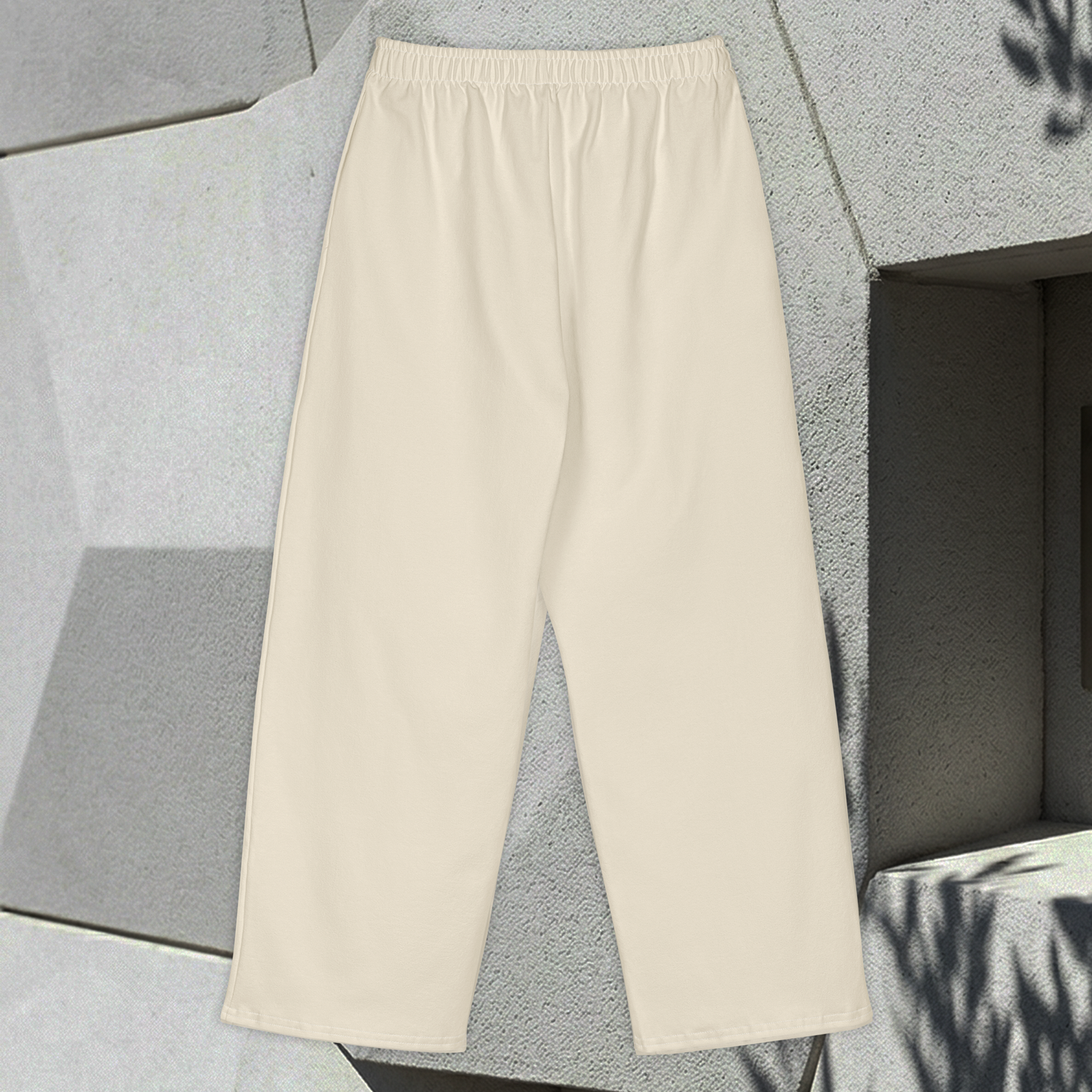 Wide Legged Cotton Joggers - Pine Green