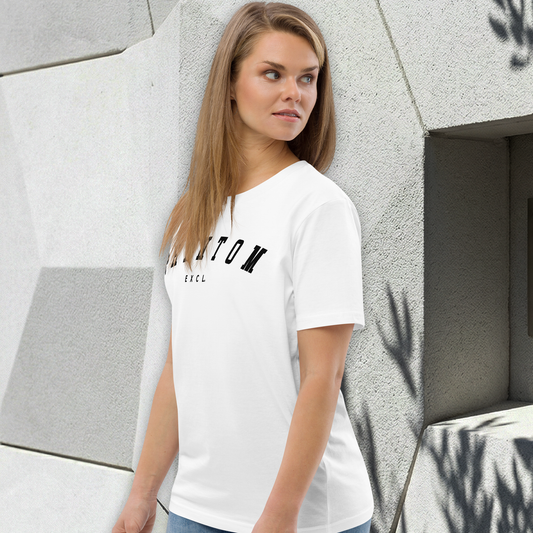 Women's - Varsity Top - White, Black text