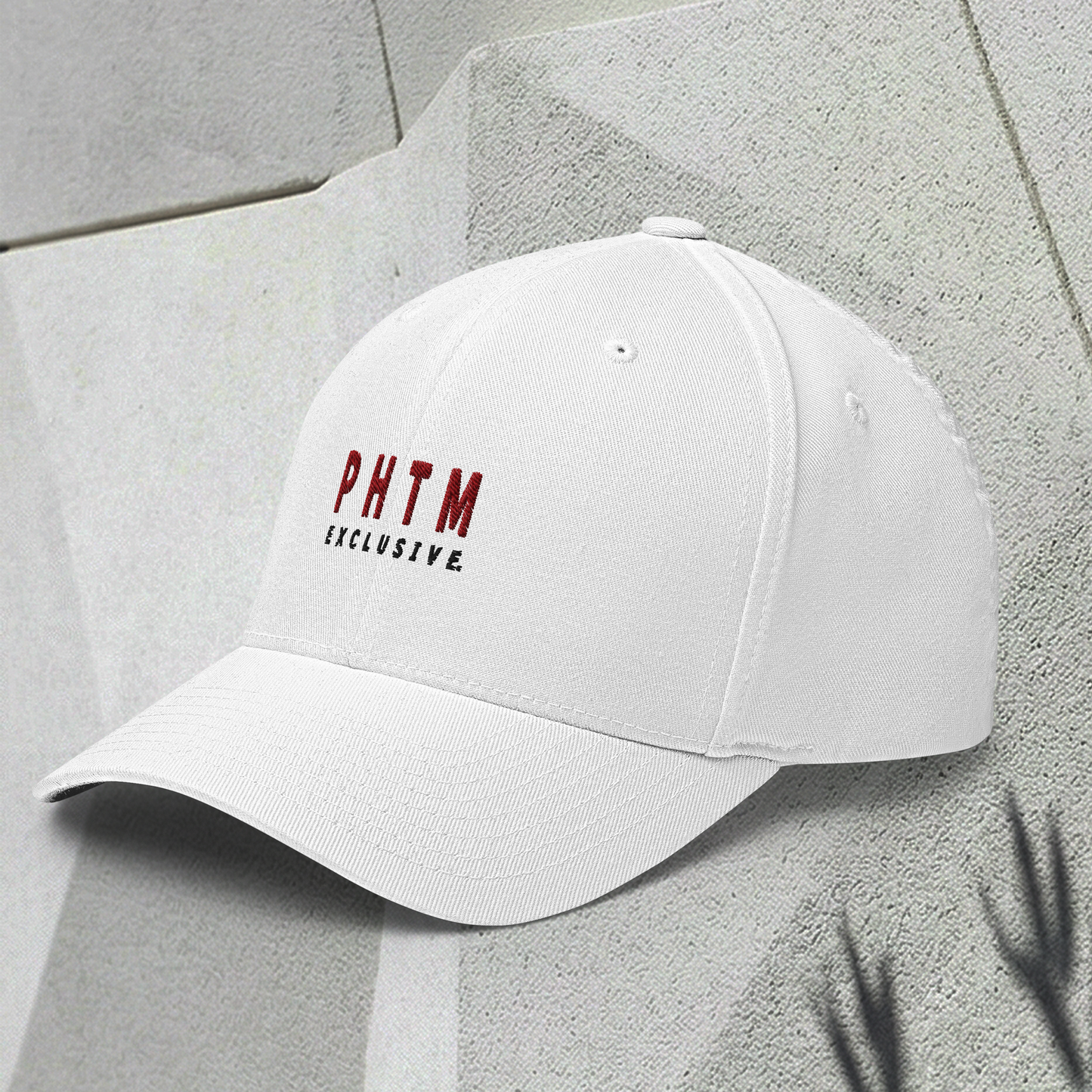 Structured Cap - Acronym Design - White - Burgundy Text