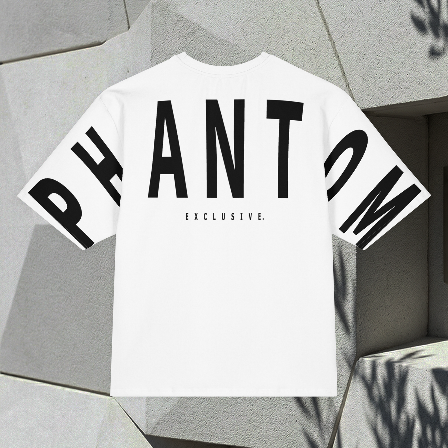 Oversized Large Text T Shirt -Black Text
