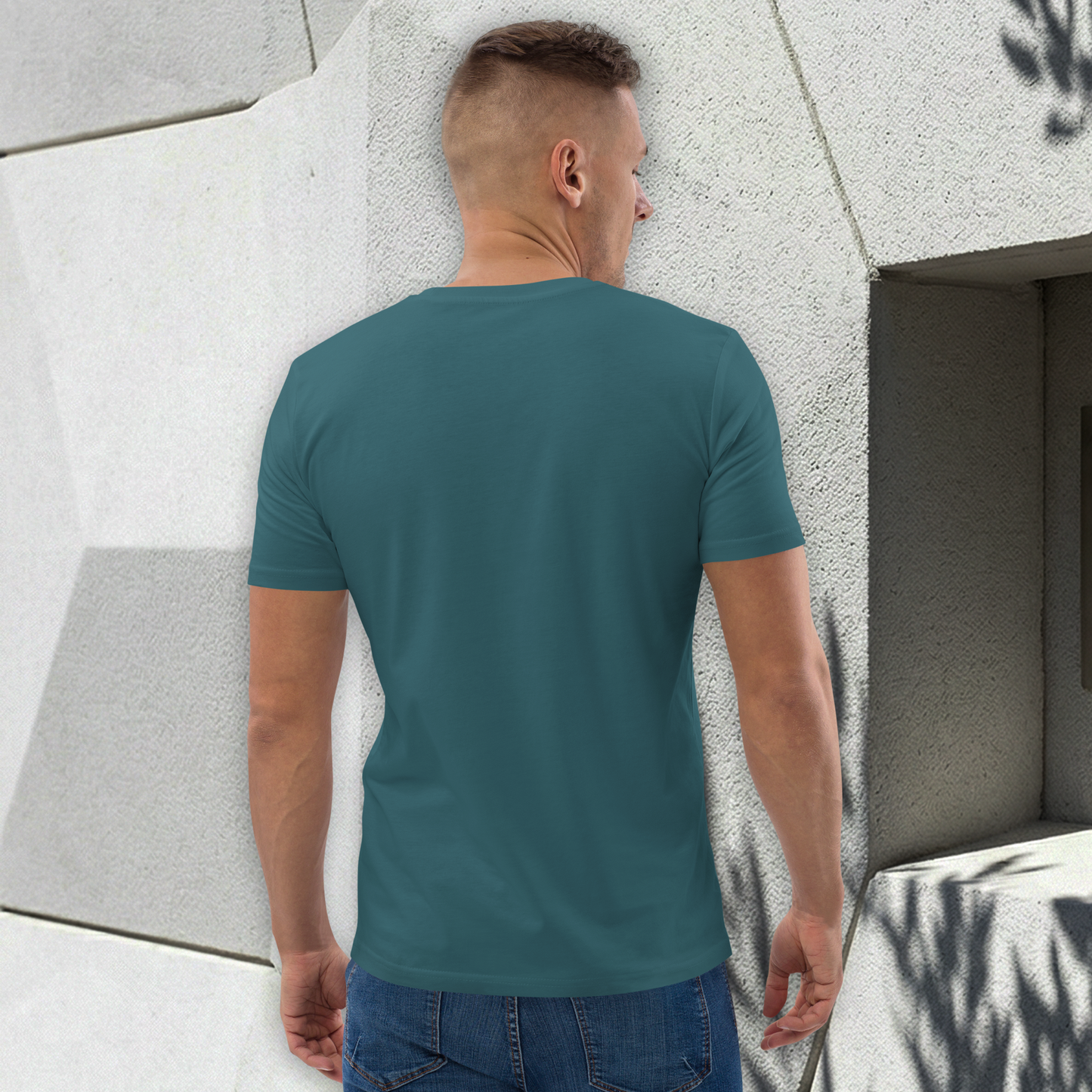 Modern Fitted T Shirt - Pine Green - White Text