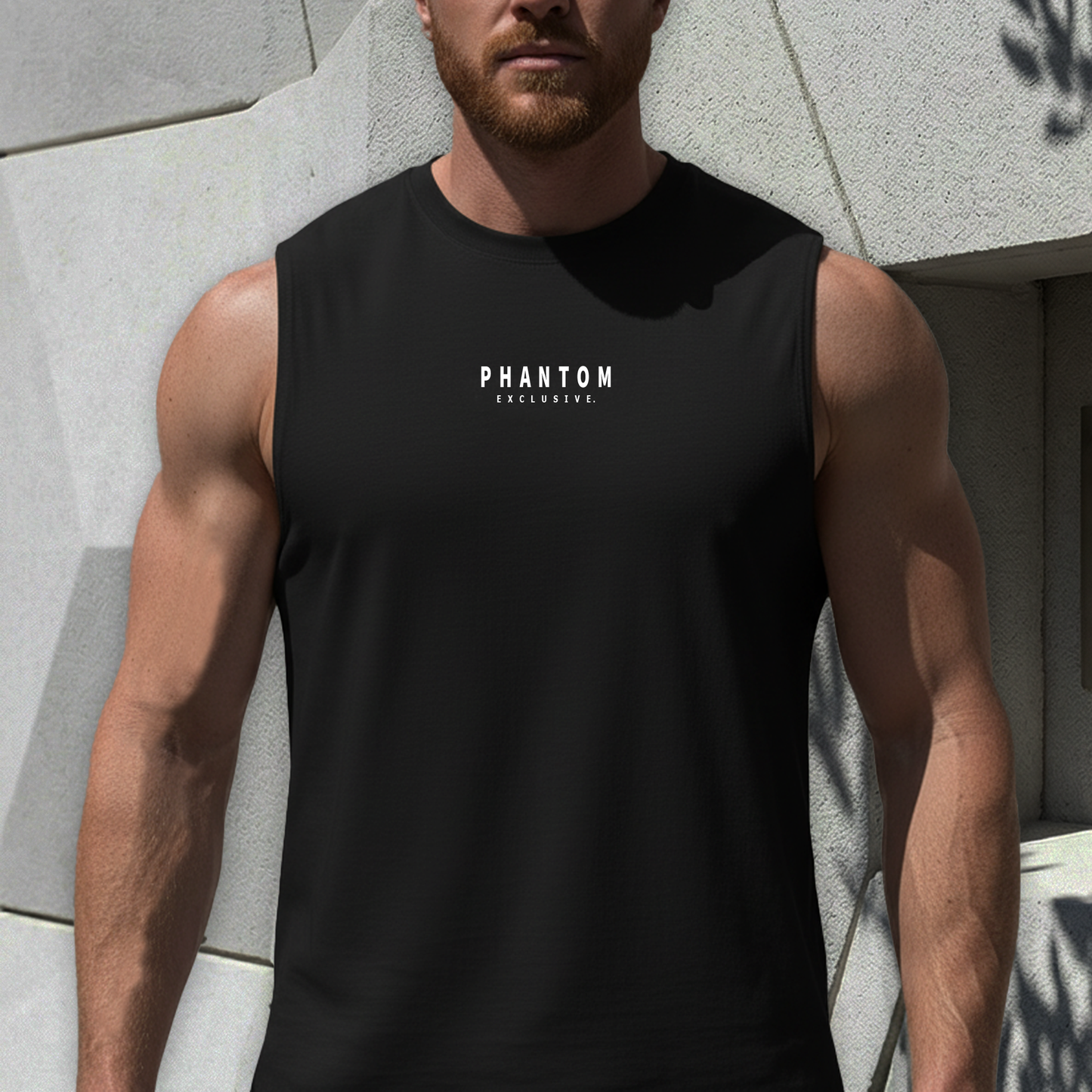 Muscle Fit Tank Top - Embroidery Modern