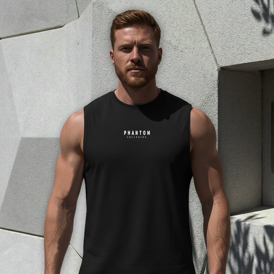 Muscle Fit Tank Top - Embroidery Modern