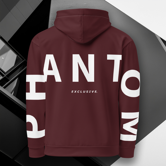 Women’s Premium Cotton Hoodie - Large Text - Burgundy