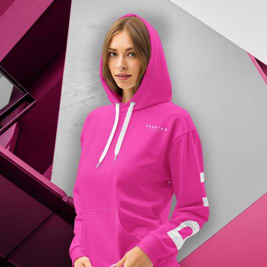 Women's - Premium Cotton Hoodie - Hot Pink