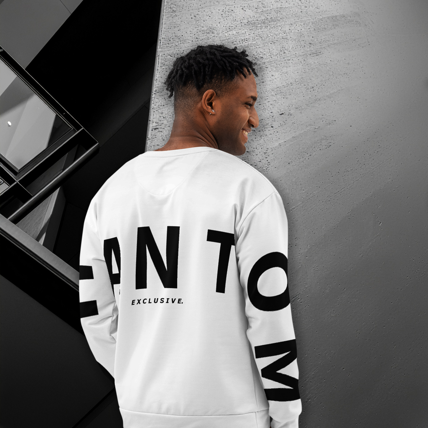 Premium Cotton Relaxed Jumper - Black & White