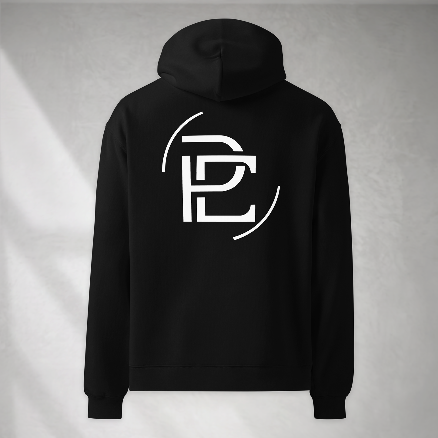 Relaxed Hoodie Merged Logo - Black
