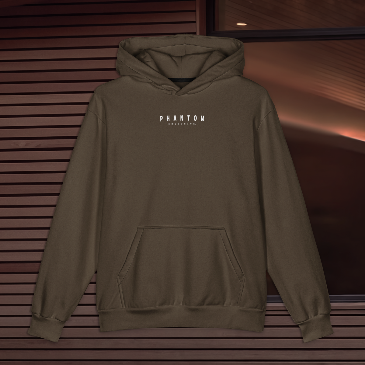 Oversized Cotton Hoodie - Chocolate Brown
