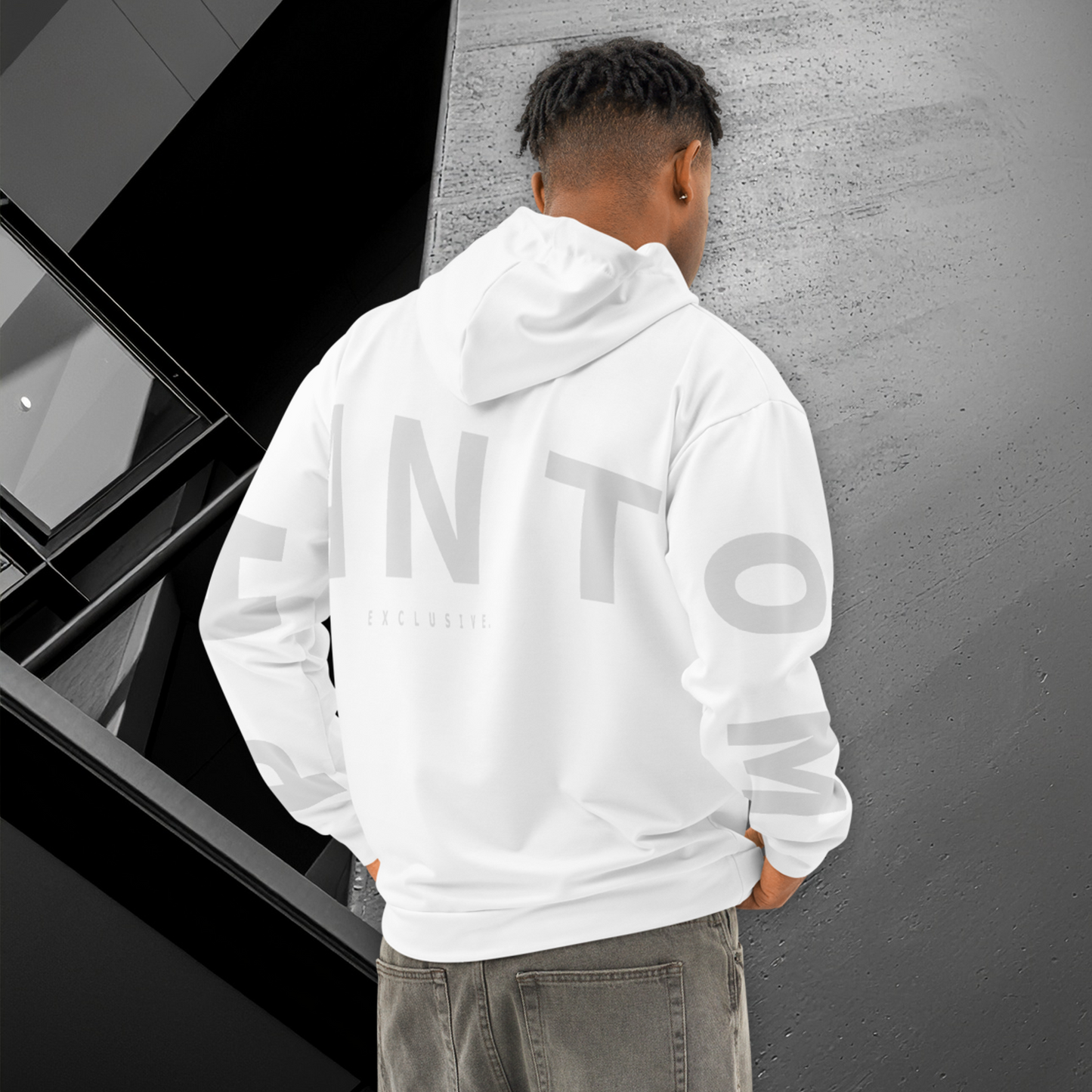 Large Text Hoodie - Suttle Light Grey