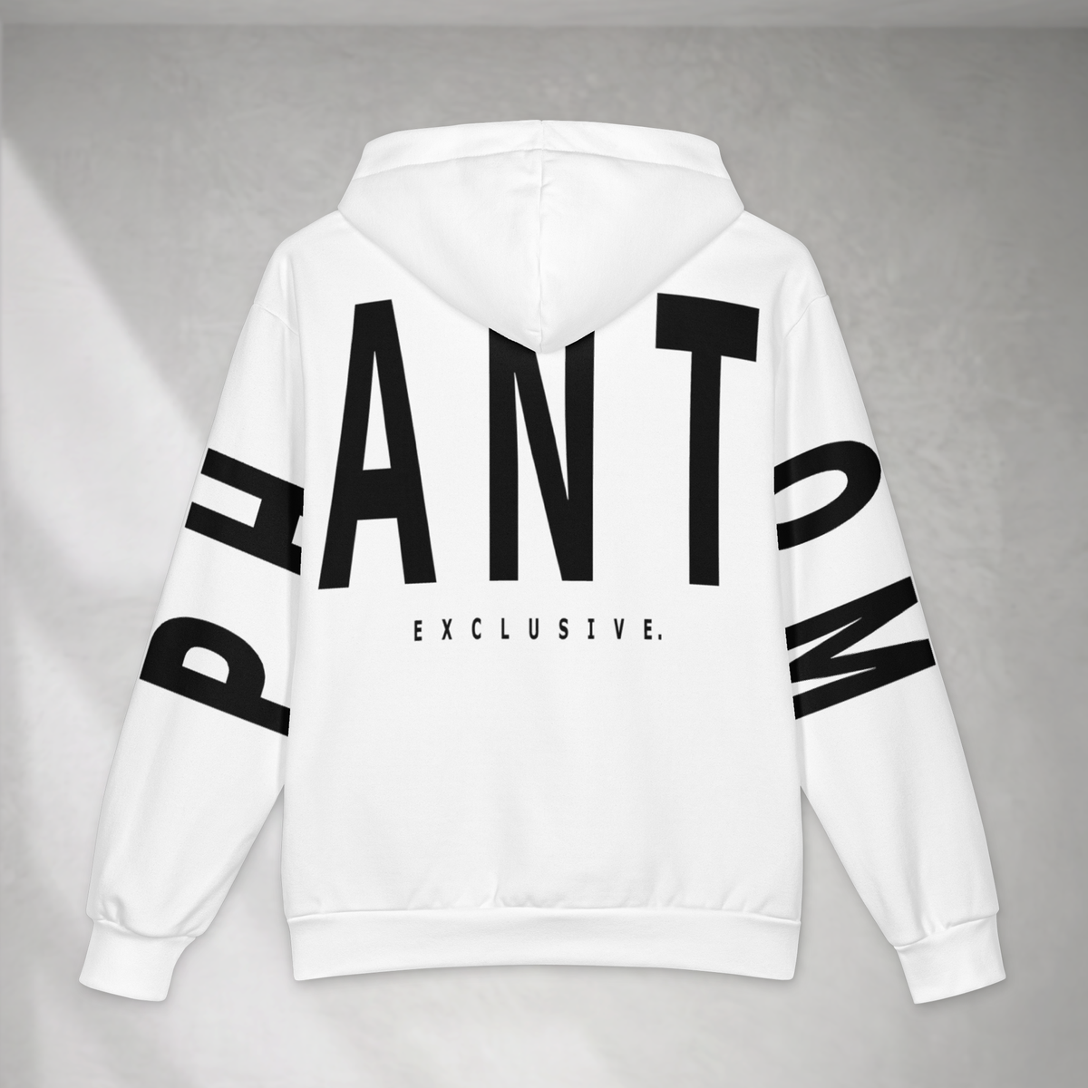 Womens Oversized Cotton Hoodie - Black Large Text
