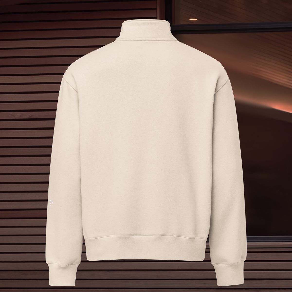 Half Zip Fleeced Jacket - Beige