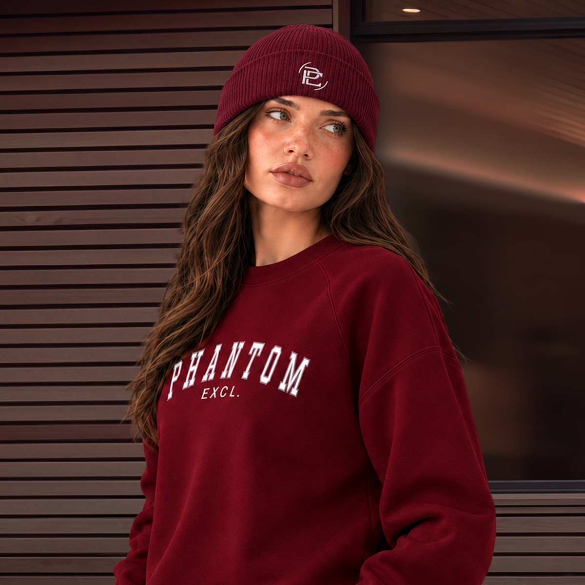 Organic Cotton Beanie - Burgundy