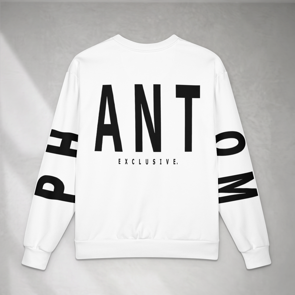 Large Text Oversized Jumper - White