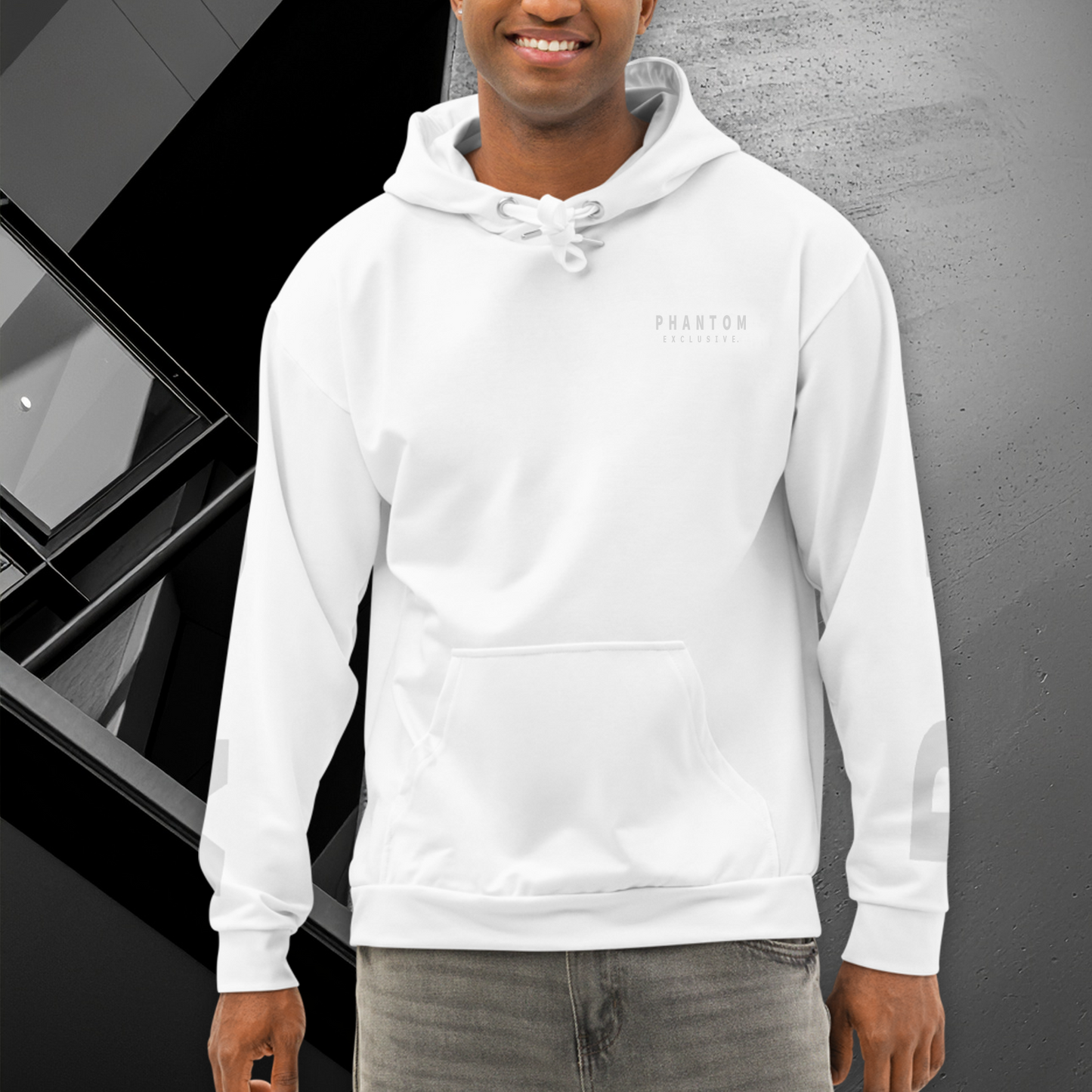 Large Text Hoodie - Suttle Light Grey