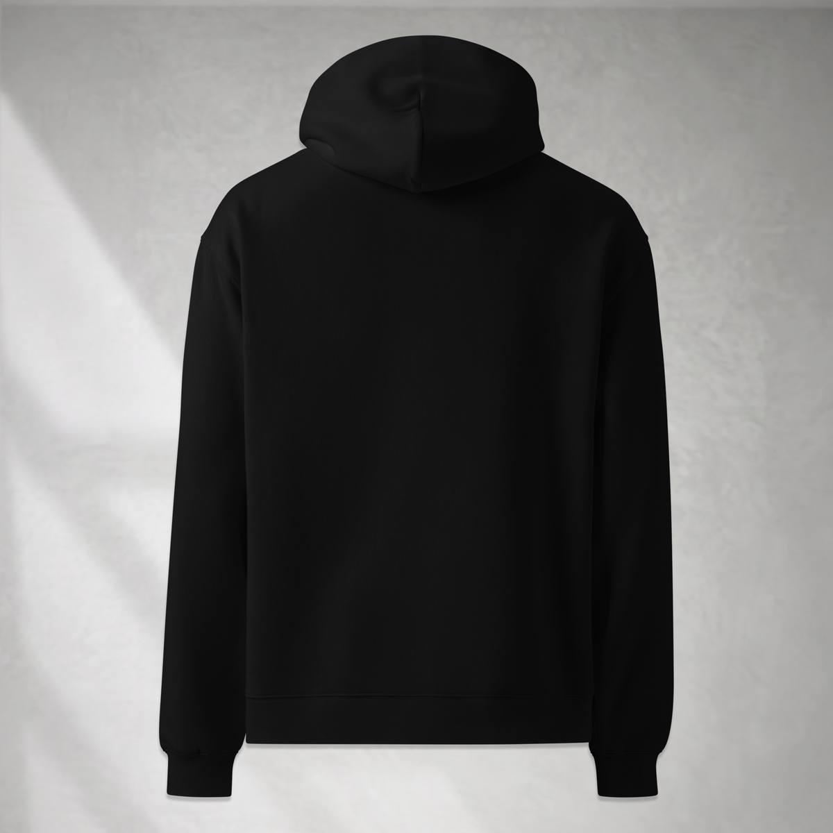 Relaxed Modern Text Hoodie - Black & White