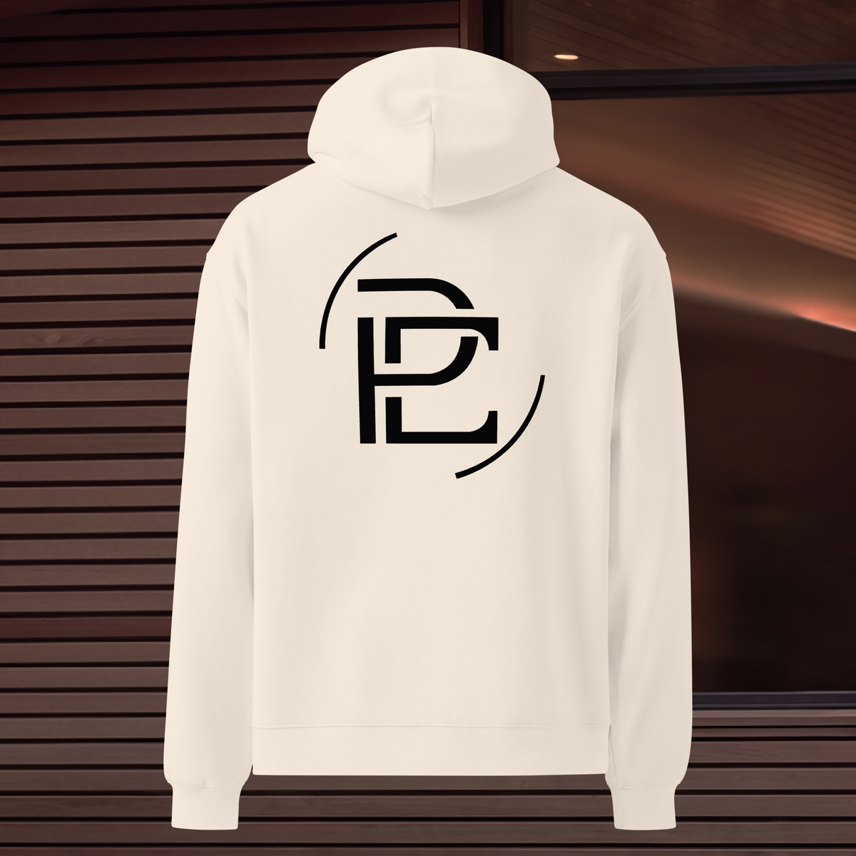 Relaxed Hoodie Merged Logo - Vintage White