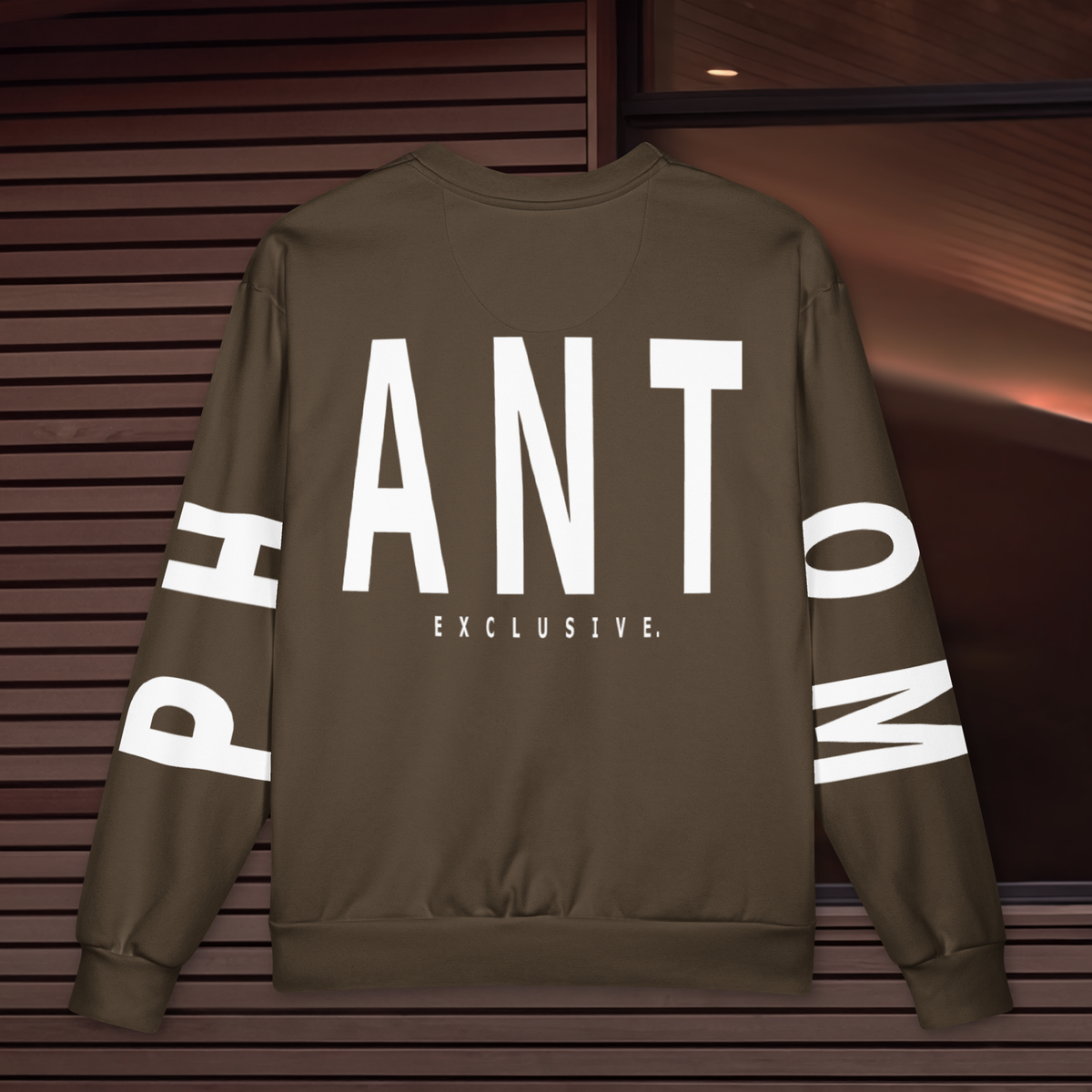 Large Text Oversized Jumper - Chocolate Brown