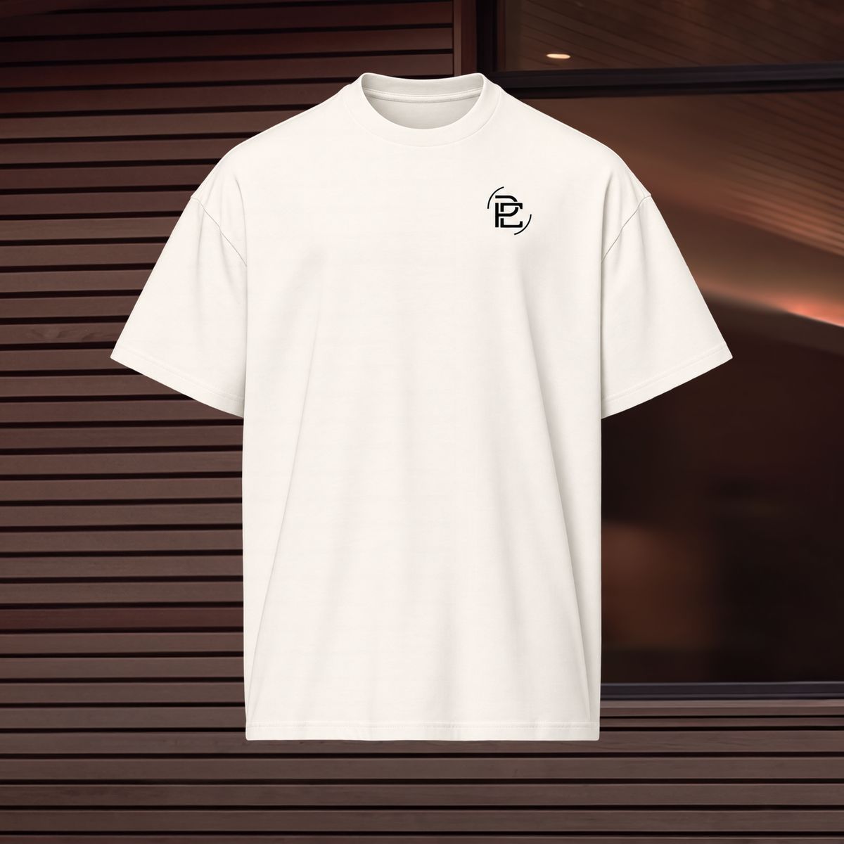 Oversized T Shirt - Merged Logo - Vintage White