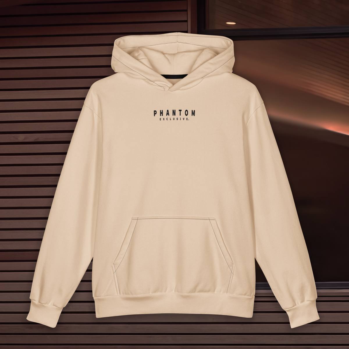 Oversized Cotton Hoodie - Beige