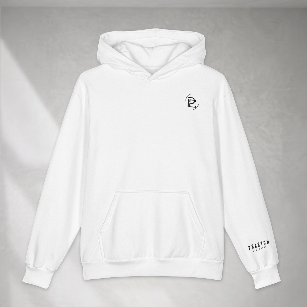 Womens Oversized Cotton Hoodie - Black Large Text