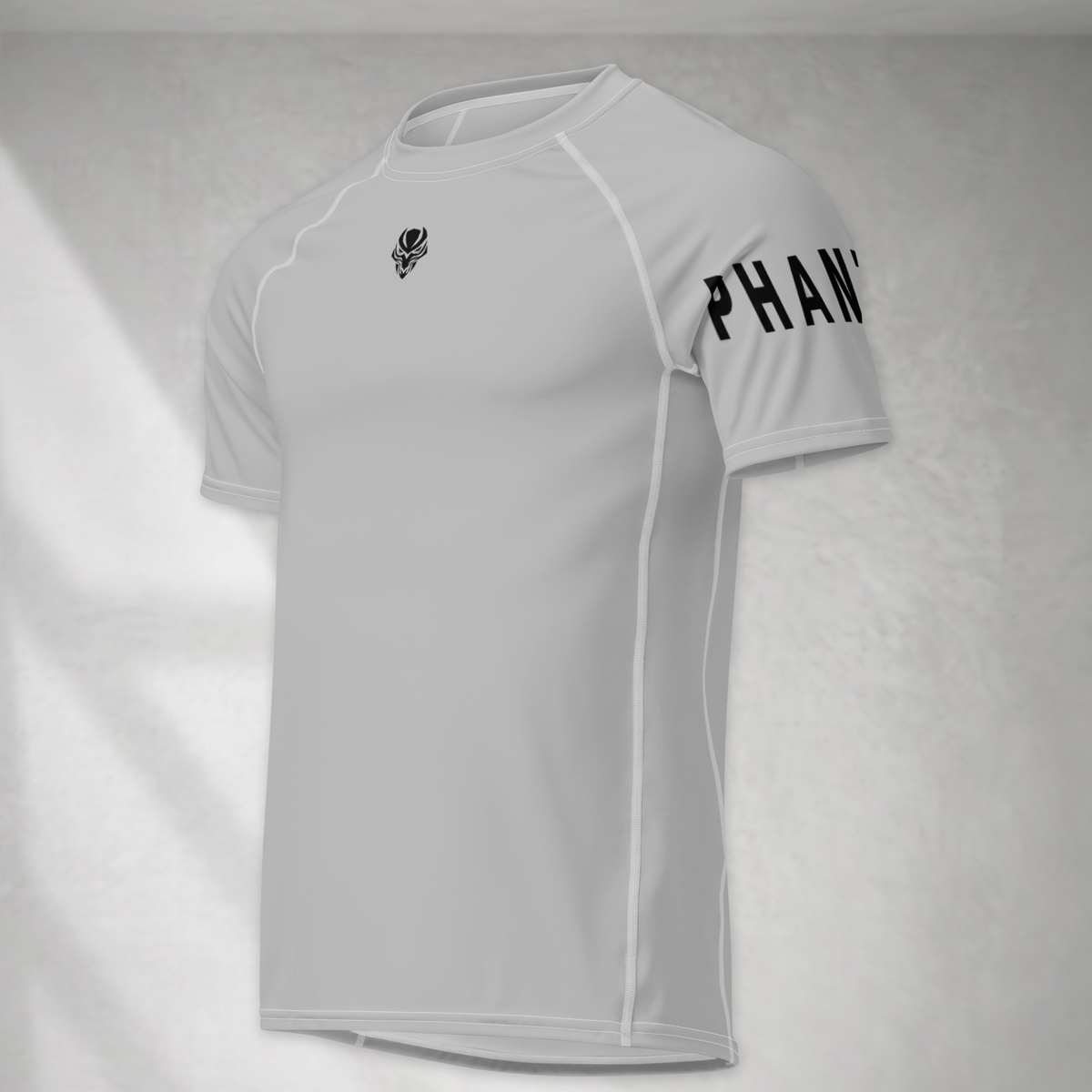 Muscle Fit Gym Top - Sleeve Design - Grey