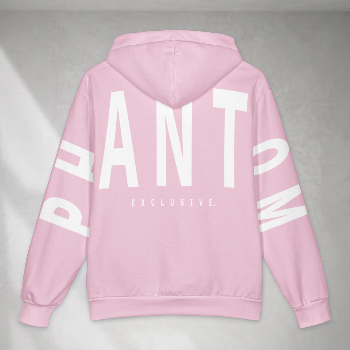 Oversized Cotton Hoodie - Light Pink
