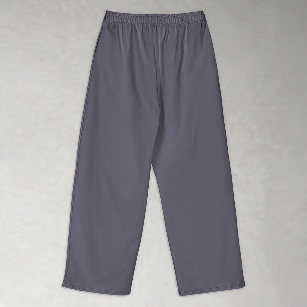 Cotton Wide Legged Joggers - Charcoal