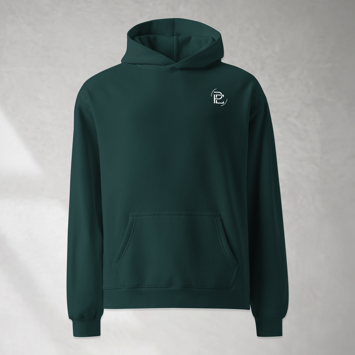 Relaxed Hoodie Merged Logo - Pine Green