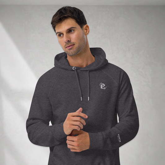 Regular Fit Merged Logo Hoodie - Grey Heather