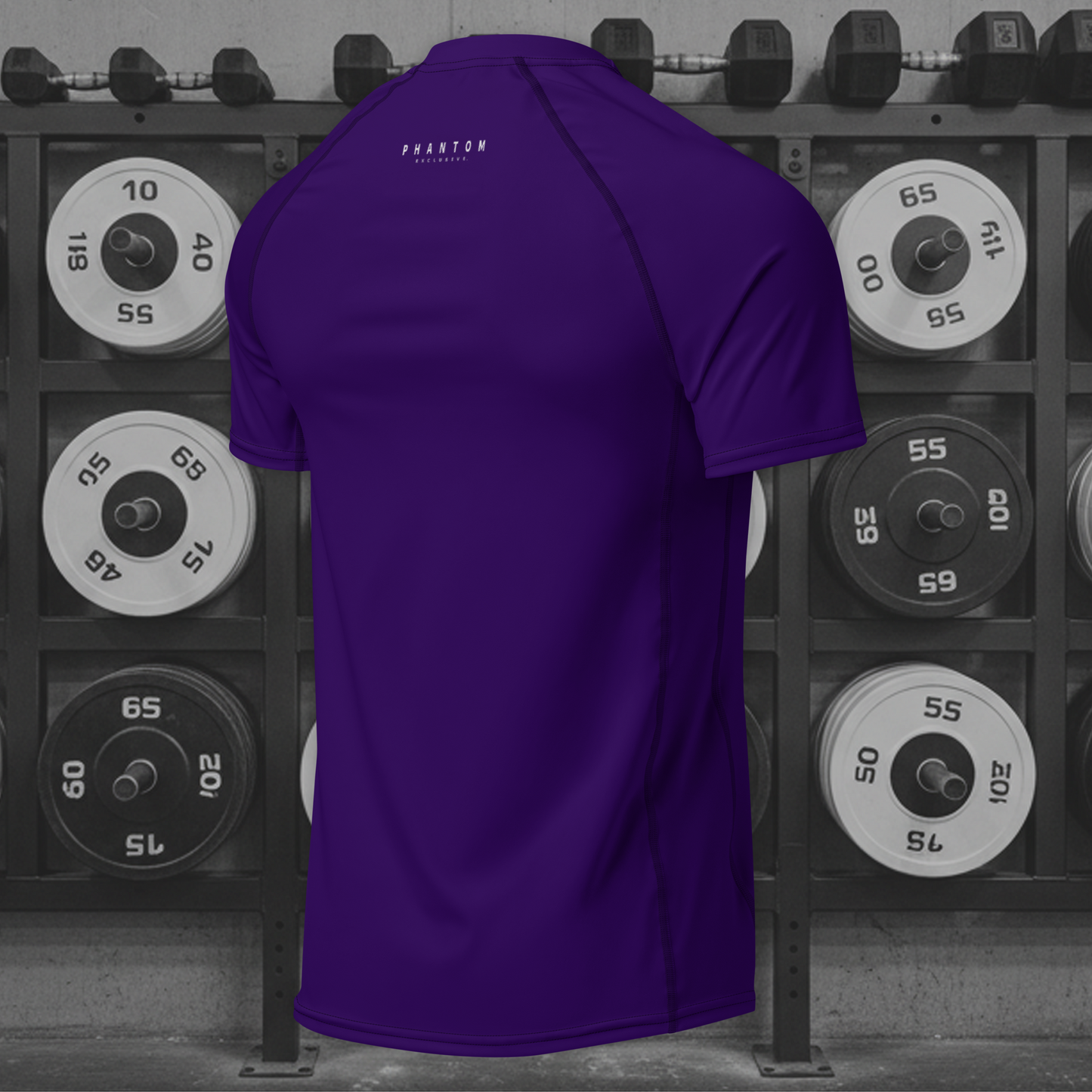 Muscle Fit Gym Top - Acronym Design - Purple